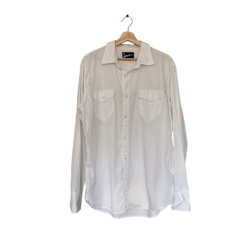 Howe "Creative Workforce" Vintage Lightweight White Button-Up Shirt Unisex Sz XL